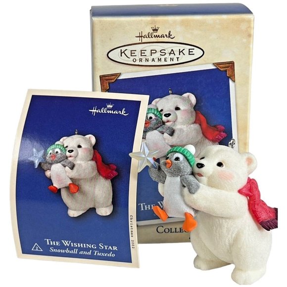 Hallmark Ornament The Wishing Star Snowball And Tuxedo Second In Series 2002 2nd - Picture 1 of 11